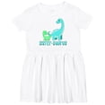 thumbnail image 3 of Inktastic Sister-saurus Cute Brontosaurus Family Girls Toddler Dress, 3 of 5