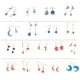 thumbnail image 5 of Pendientes para mujer, diseño asimétrico, joyería para niñas, pendientes multifuncionales para regalo de cumpleaños, Festival, uso diario informal, RosaH, 1 par Inevent AP009007-17B, 5 of 6
