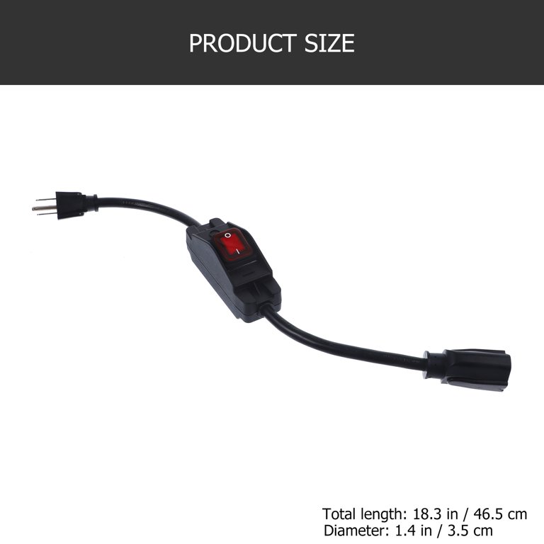Outdoor Extension Cord With On Off Switch 15' Extension Power Cord W/