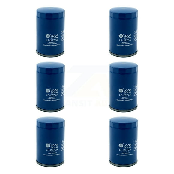 LOOP Engine Oil Filter (6 Pack) for Car Volkswagen Jetta Golf City Beetle Vanagon Audi BMW Cabrio TT Quattro Cabriolet 325i Rabbit Passat 325e Convertible Pontiac Sunrunner Scirocco 325is KLO-100186