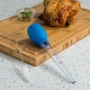 Tasty Turkey Baster Set with Cleaning Brush, Silicone Bulb, 12", Royal Blue
