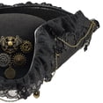 thumbnail image 7 of Jiibva Renaissance Pirate Hat with Lace Brim Steampunk Style Cap Halloween Costume Accessories for Pirates, 7 of 7