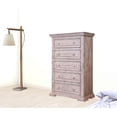 thumbnail image 7 of HomeRoots 524564 37 in. White Solid Wood Five Drawer Chest, 7 of 7