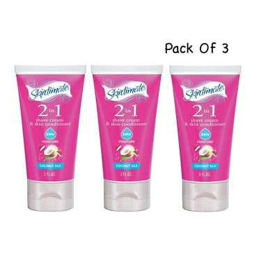 Skintimate Moisturizing Shave Cream for Women with Skin Conditioner, 2 oz (Pack OF 3)