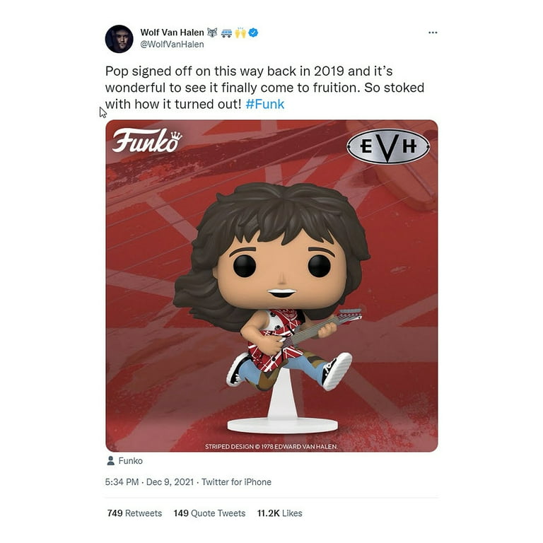 Walmart Exclusive: Van Halen Funko Pop Rocks Eddie #258