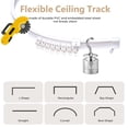 thumbnail image 3 of MaKefeile Blackout Curtain Divider with Ceiling Curtain Track for Room Partition,1 Panel Beige Privacy Divider Curtain and White Flexible Track Set, 3 of 10