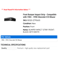 thumbnail image 2 of Front Bumper Impact Strip - Compatible with 1983 - 1990 Chevy S10 Blazer 1984 1985 1986 1987 1988 1989, 2 of 2