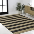 thumbnail image 3 of JONATHAN Y NATURAL FIBER 3 x 5 Area Rug, Jayden Rustic Farmhouse Woven Jute Stripe - Natural/Black, NRF202B-3, 3 of 7