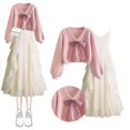 thumbnail image 5 of Winter Red Sweater Set For Women Tank Dress 2-piece Set Christmas Style Elegant, 5 of 5