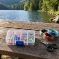 thumbnail image 6 of Detachable Transparent Plastic Compartment Organizer, 4.2 x 2.6 x 0.9in Clear Jewelry Storage Box for Small Parts and Beads, Fishing Gear Container with Dividers H, 6 of 6