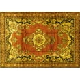thumbnail image 1 of Ahgly Company Indoor Rectangle Medallion Yellow Traditional Area Rugs, 2' x 4', 1 of 4