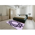 thumbnail image 5 of Ahgly Company Machine Washable Indoor Square Transitional Purple Jam Purple Area Rugs, 3' Square, 5 of 7