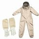 thumbnail image 1 of Traje de apicultura con guantes, mono de apicultor de algodón natural con velo de protección unisex (XL), 1 of 5