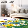 thumbnail image 2 of ODIKA 6' x 9' Machine Washable Non-Slip Area Rug, Floral Sunflower High Traffic Rug, Yellow, 624018, 2 of 7