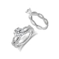 thumbnail image 4 of Pompeii 2 3/4ct Diamond Engagement Wedding Ring Set 14K White Gold (H/I,I2-I3), 4 of 4