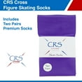 thumbnail image 5 of CRS Cross Figure Skating Socks (2 Pair) Premium Knee High Tights for Ice Skates, Footed Skate Socks, Ice Skating Socks, Dance (Passion Purple), 5 of 8