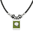 thumbnail image 1 of el lenguaje chat diario separado de satisfacer collar a mano colgante de cuerda de cuero Unbranded M, 1 of 3