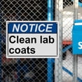 thumbnail image 6 of Weatherproof Horizontal ANSI Information Sign (Clean lab coats) 8 in" x 12 in" UV Resistant Indoor Outdoor Workplace Insdustrial Caution Danger Warning SIgn, 6 of 7