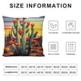 thumbnail image 5 of MLJA Spring Throw Pillow Covers Landscape Scenic Cactus Sunset Plants Southwestern Red Yellow Cozys Washable Soft Decor Living Room Chair Sofa Couch Square Pillow Covers, 5 of 5