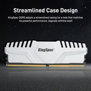 KingSpec DDR5 Computer Memory 32GB(2×16GB) 6000MHz RAM Desktop Memory PC Memories Module Gaming Memory Computer Silver White