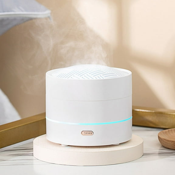 RAPOBRIX Hydrating Aroma USB Diffuser - Cute Steamer Bun Shape Essential Oil Night Light Mini Desktop for Bedroom/Office