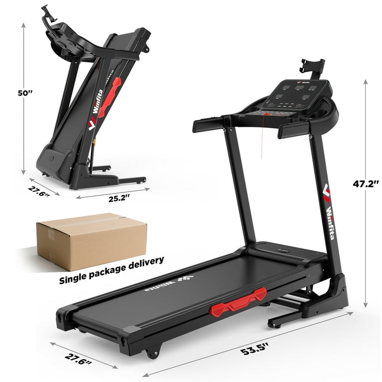 Winfita Incline Treadmill, 0-12% Auto Incline Treadmill for Home