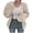 Beige_001, variant on SUXIAN Lightweight Cardigan Balloon Sleeve Jacket Spring Autumn Small Shirt Loose Solid Sweater Cardigan for Women