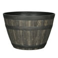 thumbnail image 3 of (2 pack) Better Homes & Gardens Whiskey Barrel Brown Resin Planter, 19.9in x 19.9in x 13in, 3 of 10