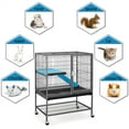 thumbnail image 4 of Alden Design Rolling Metal Animal Cage with Removable Ramp & Platform, Black, 4 of 9