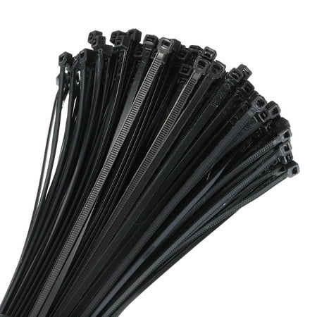 250pcs 10 Inch 40 Lbs Cable Zip Ties Self-Locking Long Nylon Cable Tie  Wraps 3/16 for Cord Management, Black