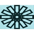 thumbnail image 1 of Ahgly Company Machine Washable Indoor Rectangle Transitional Deep-Sea Blue Area Rugs, 7' x 9', 1 of 7