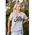 thumbnail image 3 of Cat Lady Officially Certified Funny Women's Graphic T Shirt Tees Brisco Brands M, 3 of 5