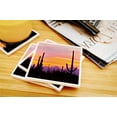 thumbnail image 3 of Sunset and Cactus Photograph (Absorbent Ceramic Coasters Set of 4 Matching Images, Cork Back, Kitchen Table Decor), 3 of 3