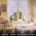thumbnail image 5 of Swag Curtain Valances Lavender Buffalo Check Plaid Swag Valances for Kitchen Windows Farmhouse Style Short Topper Curtains Valance Tier Pair for Kitchen Bedroom Living Room Bathroom 28"x36", 5 of 8