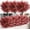 Red Brown, variant on 8 Bundles Outdoor Artificial Boxwood UV Resistant Fake Stems Plants, Faux Plastic Greenery for Indoor Outside Hanging Plants Garden Porch Window Box Home Wedding Farmhouse Décor