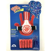 FiestaFive - Confetti High Five HandHeld Toy Shooter with 6 Refills - Blast Confetti From Your Hands, Reloadable, Patented Perfect High Five Design, Safe Air Powered Party Favor - Red/White