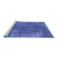thumbnail image 2 of Ahgly Company Machine Washable Indoor Square Oriental Blue Industrial Area Rugs, 3' Square, 2 of 4