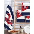 thumbnail image 2 of Navy Blue Stripe Nautical Kitchen Dish Towels for Drying Dishes Set of 4, Red Anchor Summer Coastal Waffle Weave Microfiber Hand Tea Bathroom Towels Quick Dry & Absorbent Towel 15.7x23.6, 2 of 7