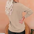 thumbnail image 4 of Women's Zipper Long Sleeve Lightweight Sweatshirts Solid Color Hedging Tops, 4 of 7