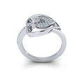 thumbnail image 3 of Genuine 0.5ctw Round Cut Diamond Prong Fancy Engagement Bridal Heart Ring Solid 18K Gold F VS1, 3 of 3