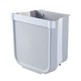 thumbnail image 2 of Cubo de basura montado en la pared Baoblaze Bote de basura colgante Rectangular Pequeño para armario de cocina Oficina Gris Grande, 2 of 8