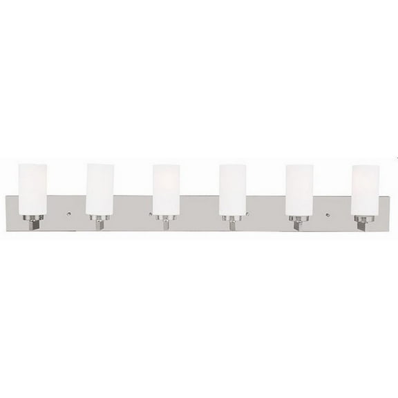 6 Light Bathroom Light in New Traditional Style 47 inches Wide By 8 inches High-Polished Chrome Finish Bailey Street Home 218-Bel-1764326