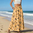 thumbnail image 5 of Fashion Women Skirts New Casual All-match Skirt Loose Elastic Waist Floral Print Ethenic Style Boho Skirt Bohemian Style Skirt, 5 of 6