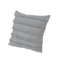 thumbnail image 4 of Laddha Home Designs Solid Striped Square Throw Pillow - 20" - Gray - Set of 4, 4 of 8