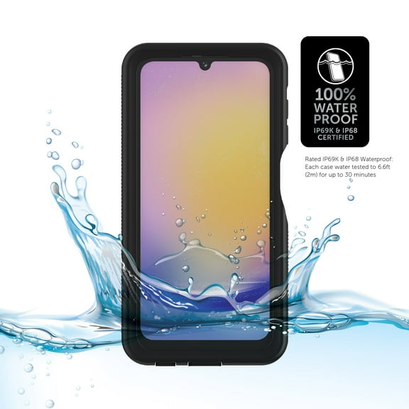Body Glove Tidal Waterproof Phone Case for Samsung Galaxy A25 5G – Black/Gray