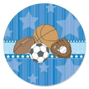 All Star Sports - Party Circle Sticker Labels - 24 Count