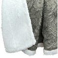 thumbnail image 2 of Faux Fur Reversible Sherpa Throw Grey 50x60, 2 of 3