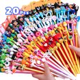 thumbnail image 1 of 10-50 unids/lote bolígrafo de Gel bonito de dibujos animados 0,5mm tinta negra bolígrafos neutros Kawaii papelería escolar para niños suministros de firma de oficina, 1 of 5