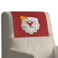 thumbnail image 4 of SCRAWLGOD Christmas Santa Claus Print Red 1 Pcs Headrest Protectors for Recliners Sofa Headrest Covers Non Slip Couch Headrest Cover for Furniture,Living Room,Office Chair 17x27 in, 4 of 7