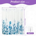 thumbnail image 2 of Cortina de Ducha Azul Dznils con Estampado Floral Moderno, Incluye Ganchos, 72" x 72", 2 of 10